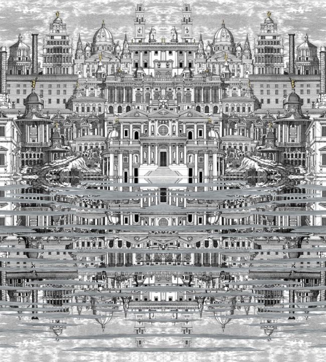 Riflesso Wallpaper by Cole & Son Black and White