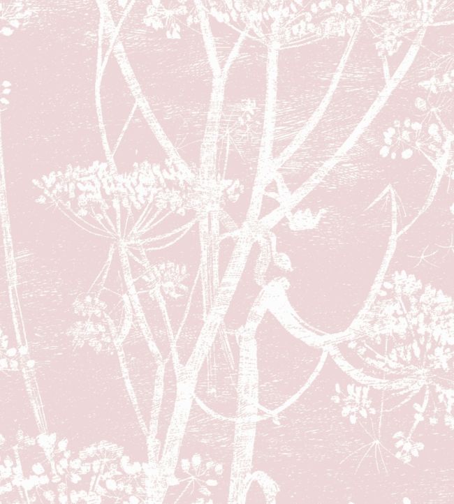 Cow Parsley Fabric by Cole & Son White & Ballet Slipper
