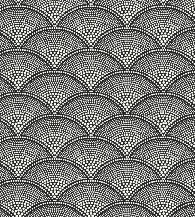 Feather Fan Fabric by Cole & Son Soot/Snow