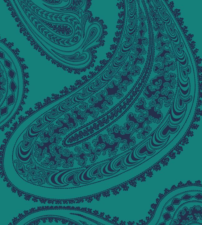 Rajapur Velvet Fabric by Cole & Son Viridian