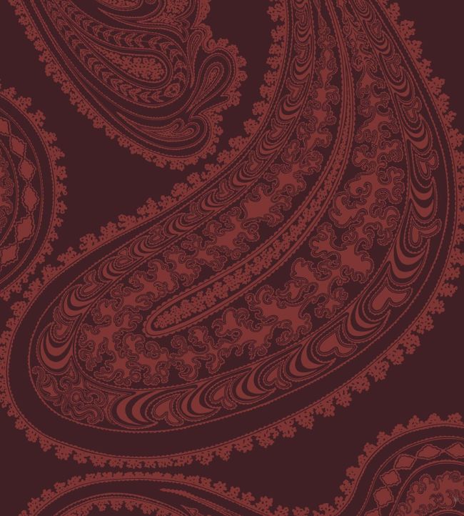 Rajapur Velvet Fabric by Cole & Son Rouge Red
