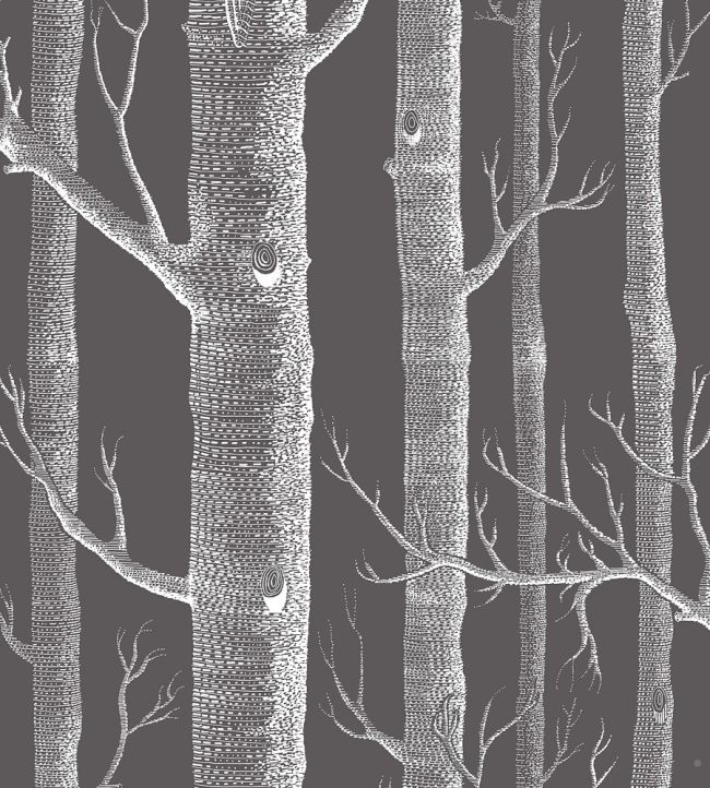 Woods Fabric by Cole & Son Parchment/Charcoal