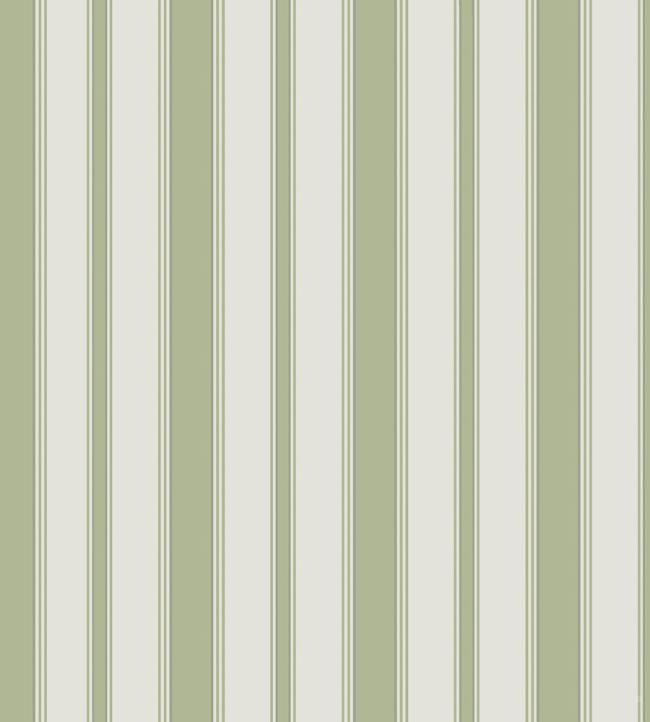 Cambridge Stripe Wallpaper by Cole & Son Leaf Green