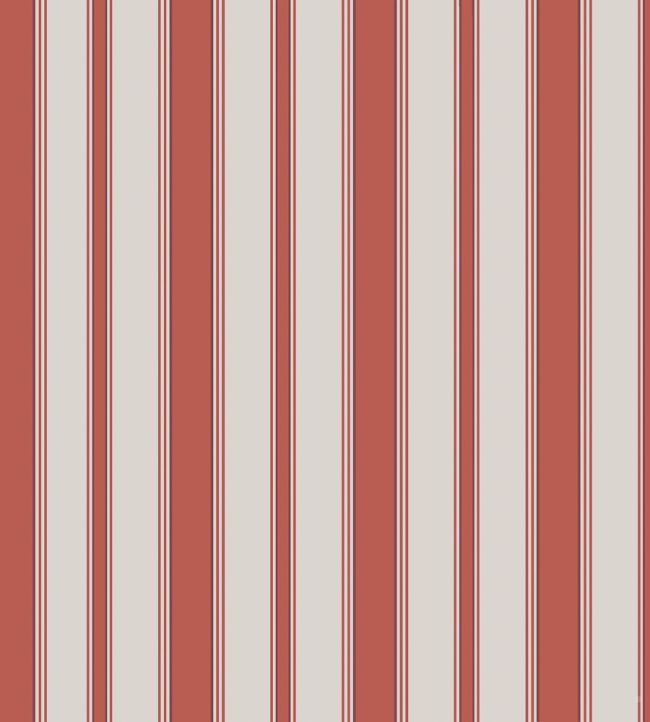Cambridge Stripe Wallpaper by Cole & Son Red