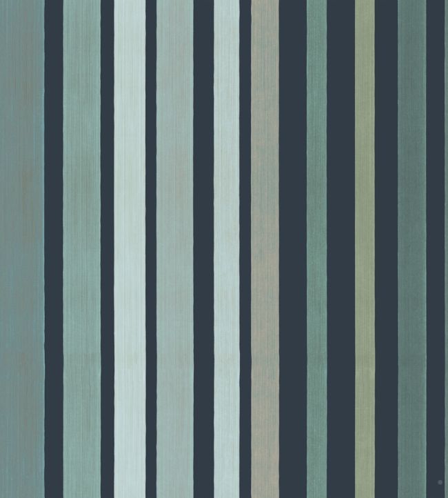 Carousel Stripe Wallpaper by Cole & Son Frosty Green
