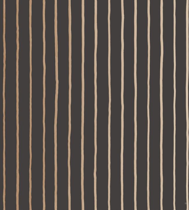 College Stripe Wallpaper by Cole & Son Charcoal/Gold