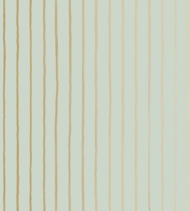 College Stripe Wallpaper by Cole & Son Duck Egg/Gilver