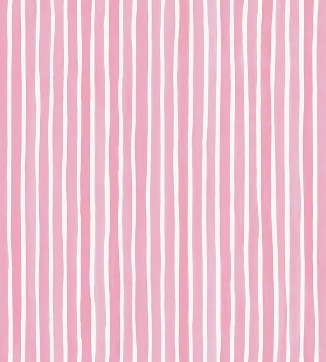 Croquet Stripe Wallpaper by Cole & Son Soft Pink