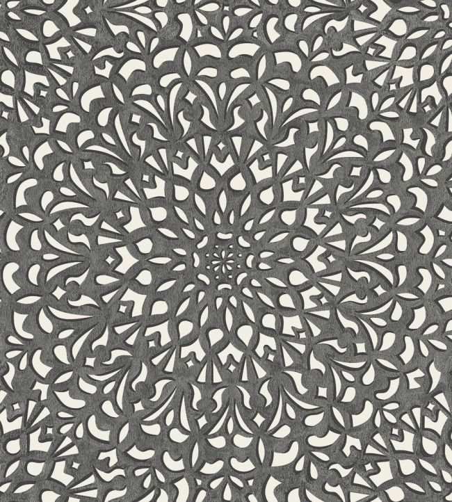 Medina Wallpaper by Cole & Son Soot/Snow