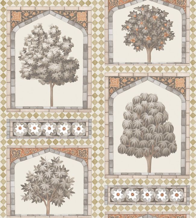 Sultans Palace Wallpaper by Cole & Son Gold/Spice