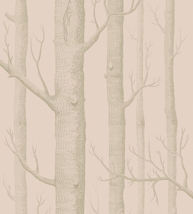 Woods Wallpaper by Cole & Son Pink & Gilver