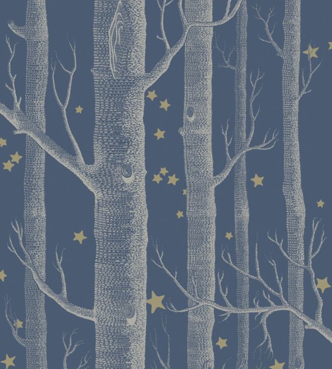 Woods & Stars Wallpaper by Cole & Son Midnight
