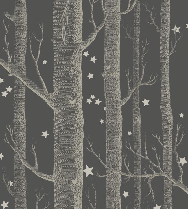 Woods & Stars Wallpaper by Cole & Son Charcoal