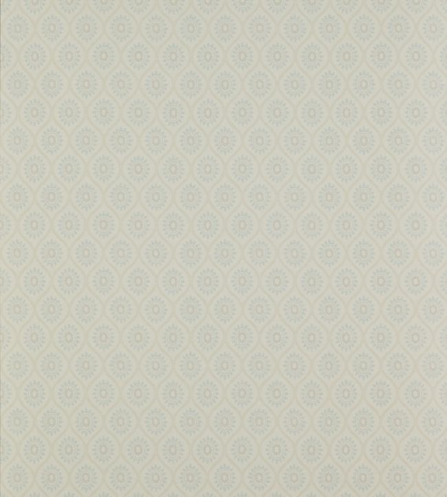 Brightwell Wallpaper by Colefax and Fowler Blue/Cream