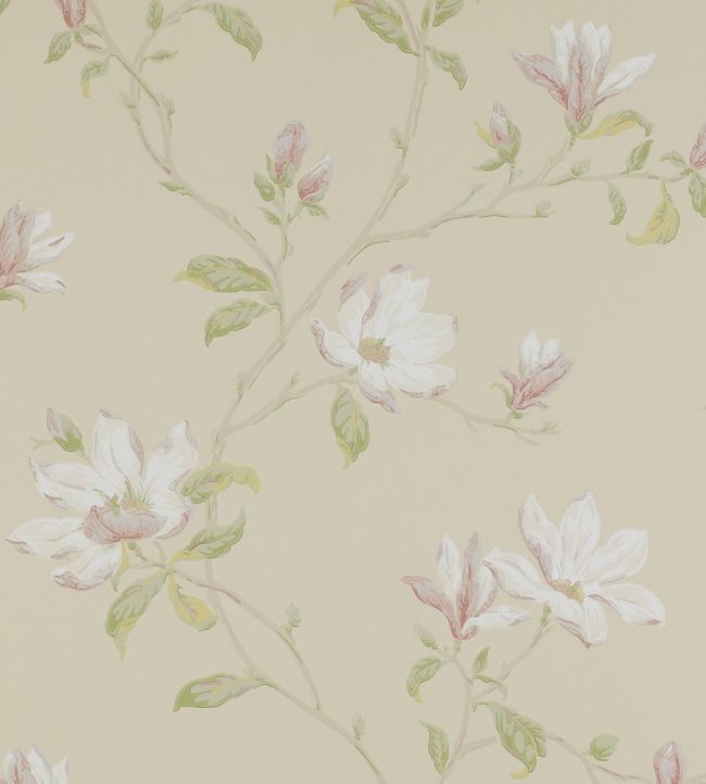 Marchwood Wallpaper by Colefax and Fowler Ivory/Green