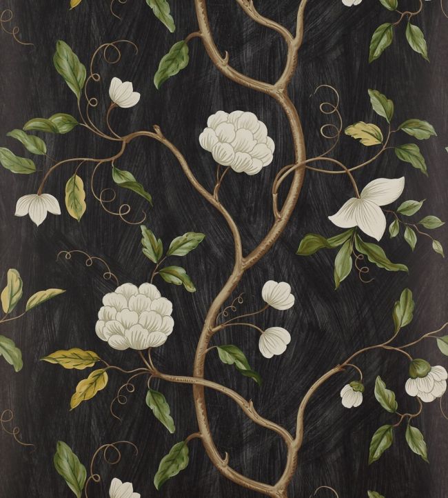 Snow Tree Wallpaper by Colefax and Fowler Black