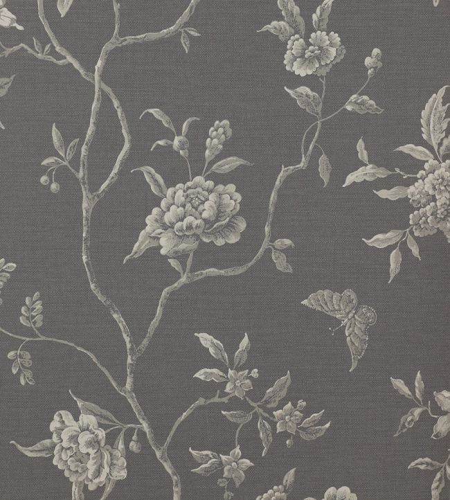 Swedish Tree Wallpaper by Colefax and Fowler Charcoal