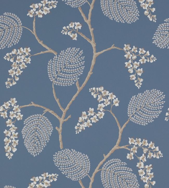 Atwood Wallpaper by Colefax and Fowler Navy