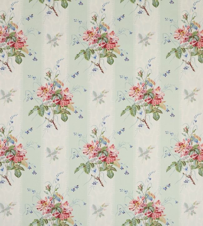 Gallica Fabric by Colefax and Fowler Pink/Aqua