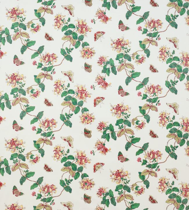 Honeysuckle Fabric by Colefax and Fowler Red