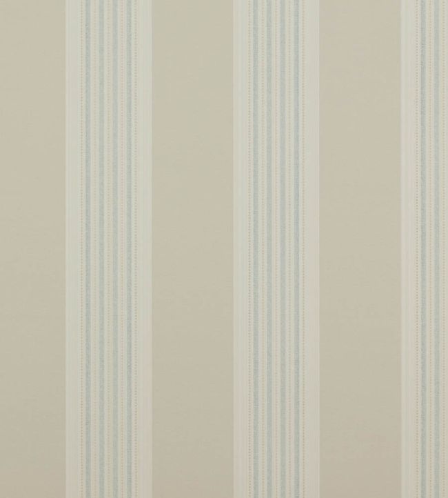 Tealby Stripe Wallpaper by Colefax And Fowler Beige / Blue