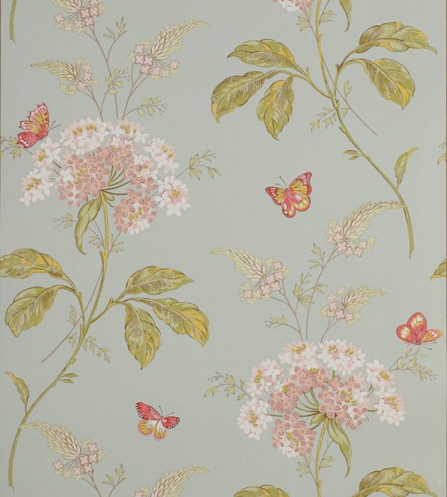 Messina Wallpaper by Colefax and Fowler Aqua