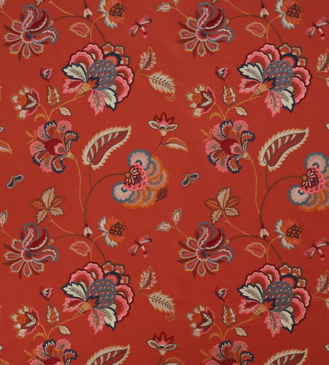 Ashlar Fabric by Colefax and Fowler Red