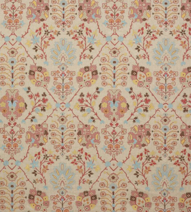 Persis Linen Fabric by Colefax and Fowler Coral