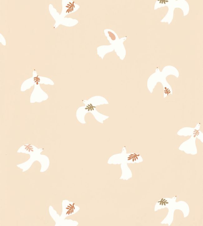 Colombe Wallpaper by Caselio Rose blanc