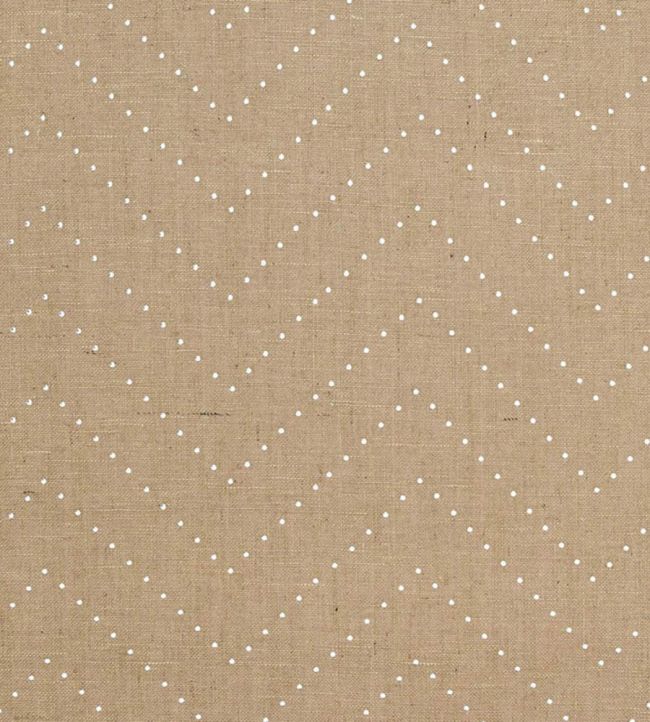 Colton Chevron Wallpaper by Schumacher Natural / Silver