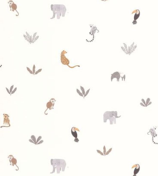 Companions Of The Jungle Wallpaper by Casadeco Naturel