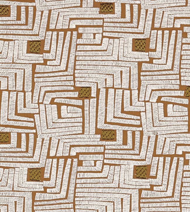 Composition Fabric by Casamance Orange Terreux