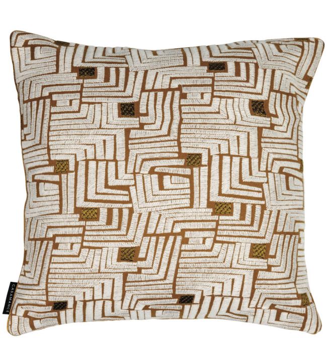 Composition Cushion 45 x 45cm by Maison Casamance Orange Terreux