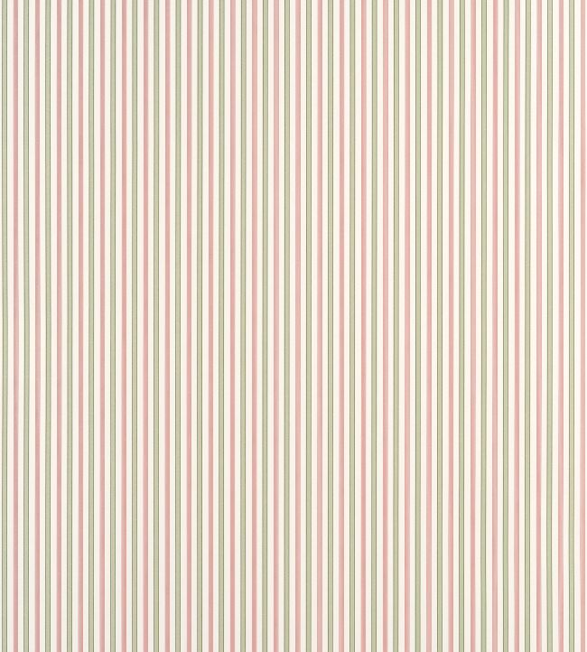 Conner Stripe Wallpaper by Thibaut Green and Pink
