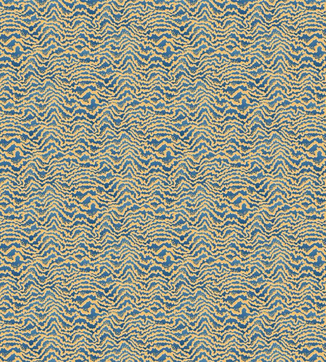 Contour Wallpaper by Ohpopsi Denim & Ochre