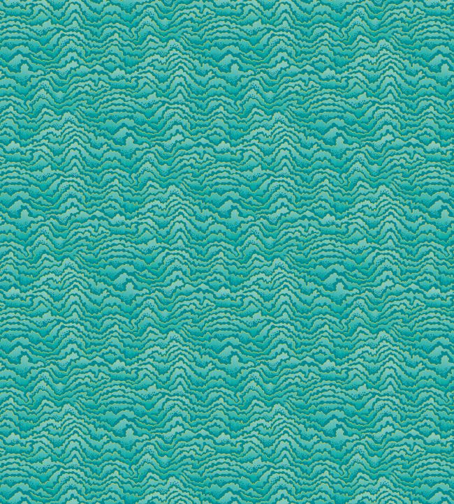 Contour Wallpaper by Ohpopsi Turquoise & Lemon