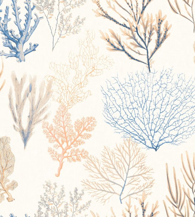 Corail Wallpaper by Casadeco Bleu