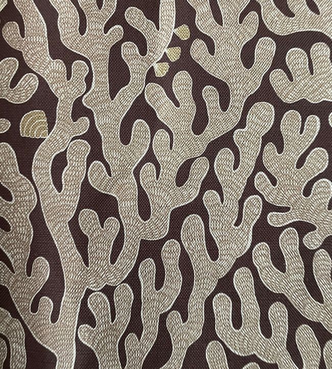 Coral Fabric by Josephine Munsey Purple Brown