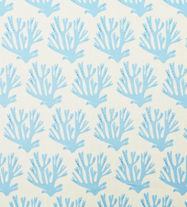 Coral Fabric by Molly Mahon Blue