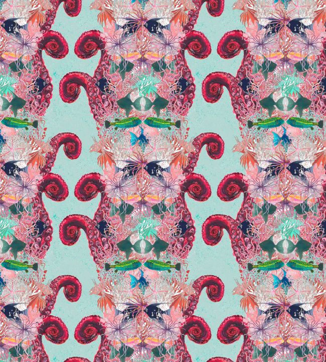 Coral Reef Wallpaper by Fraiche Design Aqua