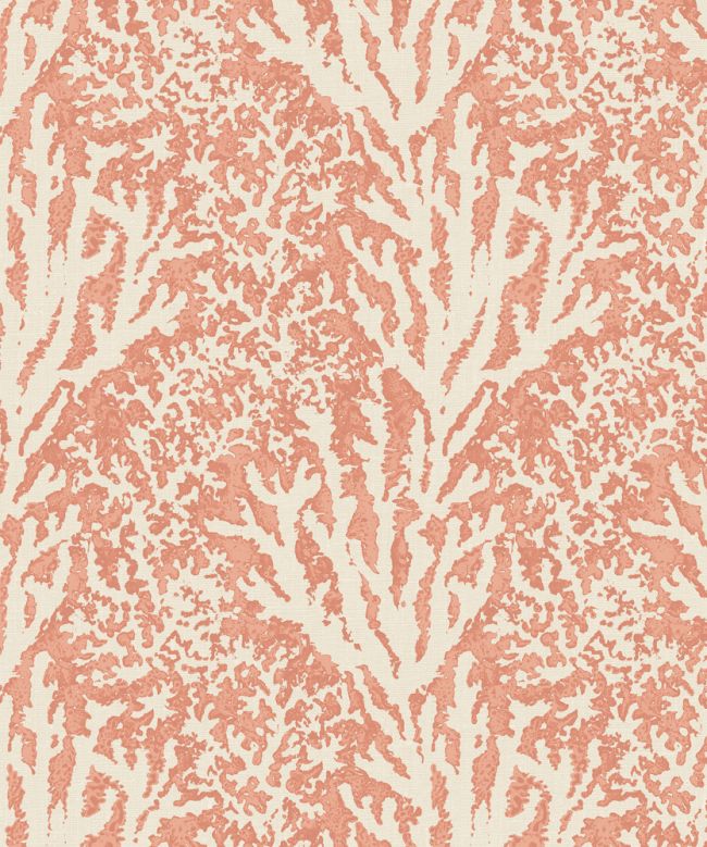 Coral Stripe Wallpaper by Madeaux 03 Faded Rose