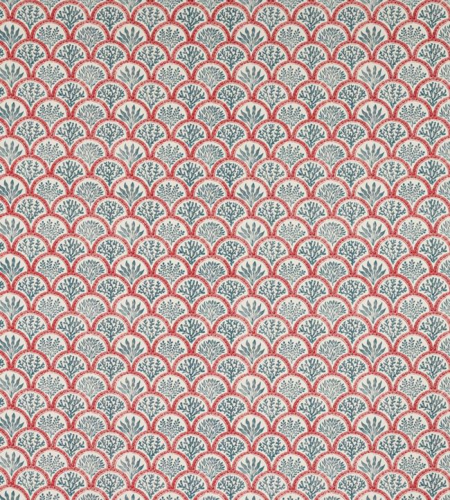 Coralli Fabric by Jane Churchill Blue/Red