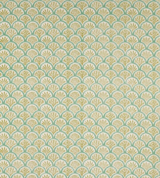 Coralli Fabric by Jane Churchill Lime/Teal