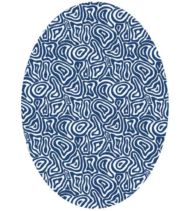 William Yeoward Coralia Oval rug Indigo WYR05125X Indigo