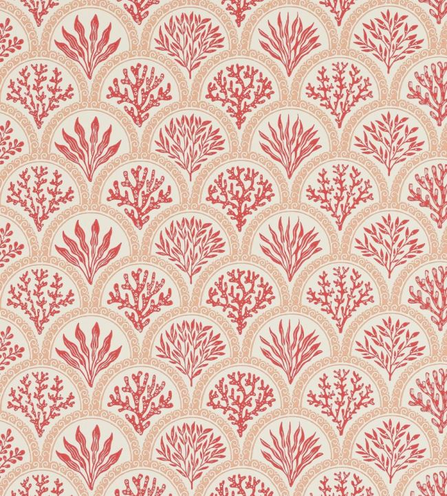 Coralli Wallpaper by Jane Churchill Pink/Red