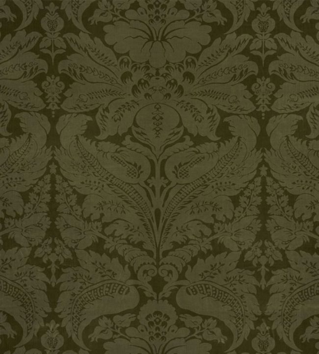 Cordwain Velvet Fabric by Schumacher Olive
