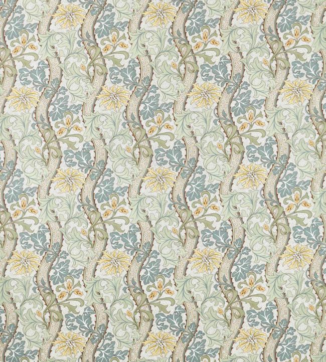 Cornflower Fabric by Morris & Co Lemon/Sage