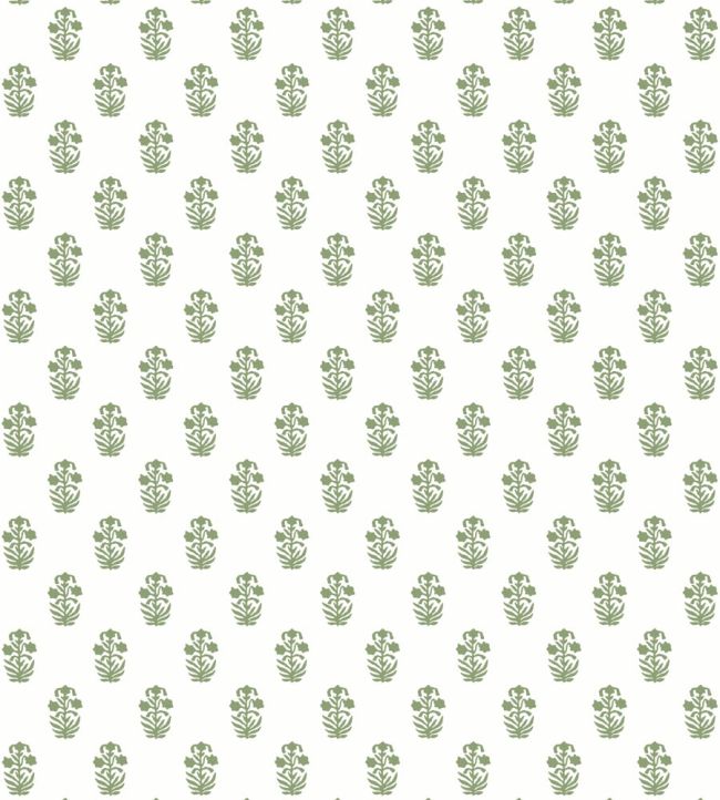 Corwin Wallpaper by Thibaut Green on White