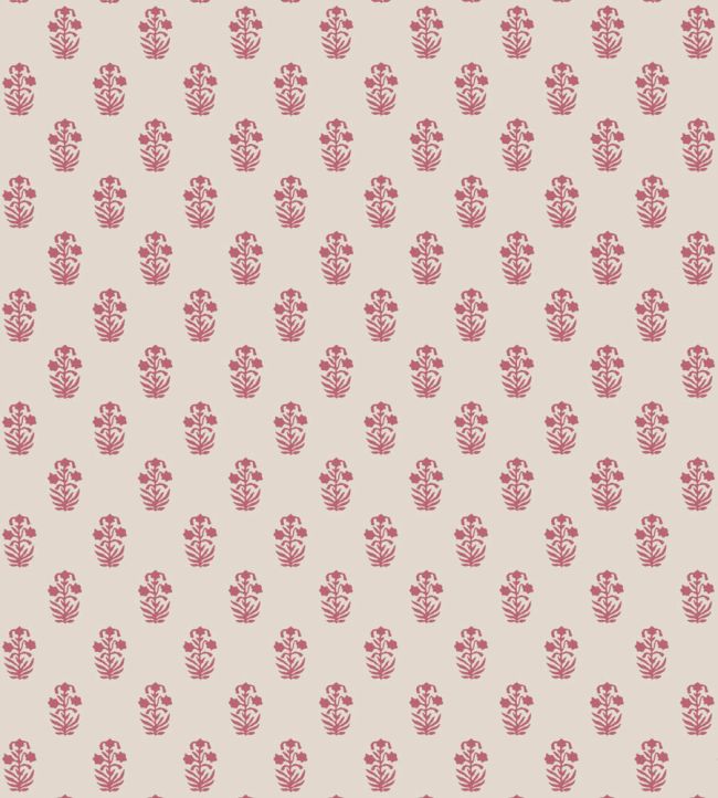Corwin Wallpaper by Thibaut Raspberry on Natural