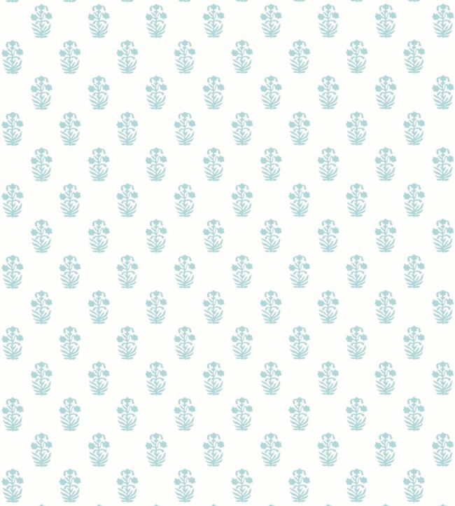 Corwin Wallpaper by Thibaut Seaglass on White